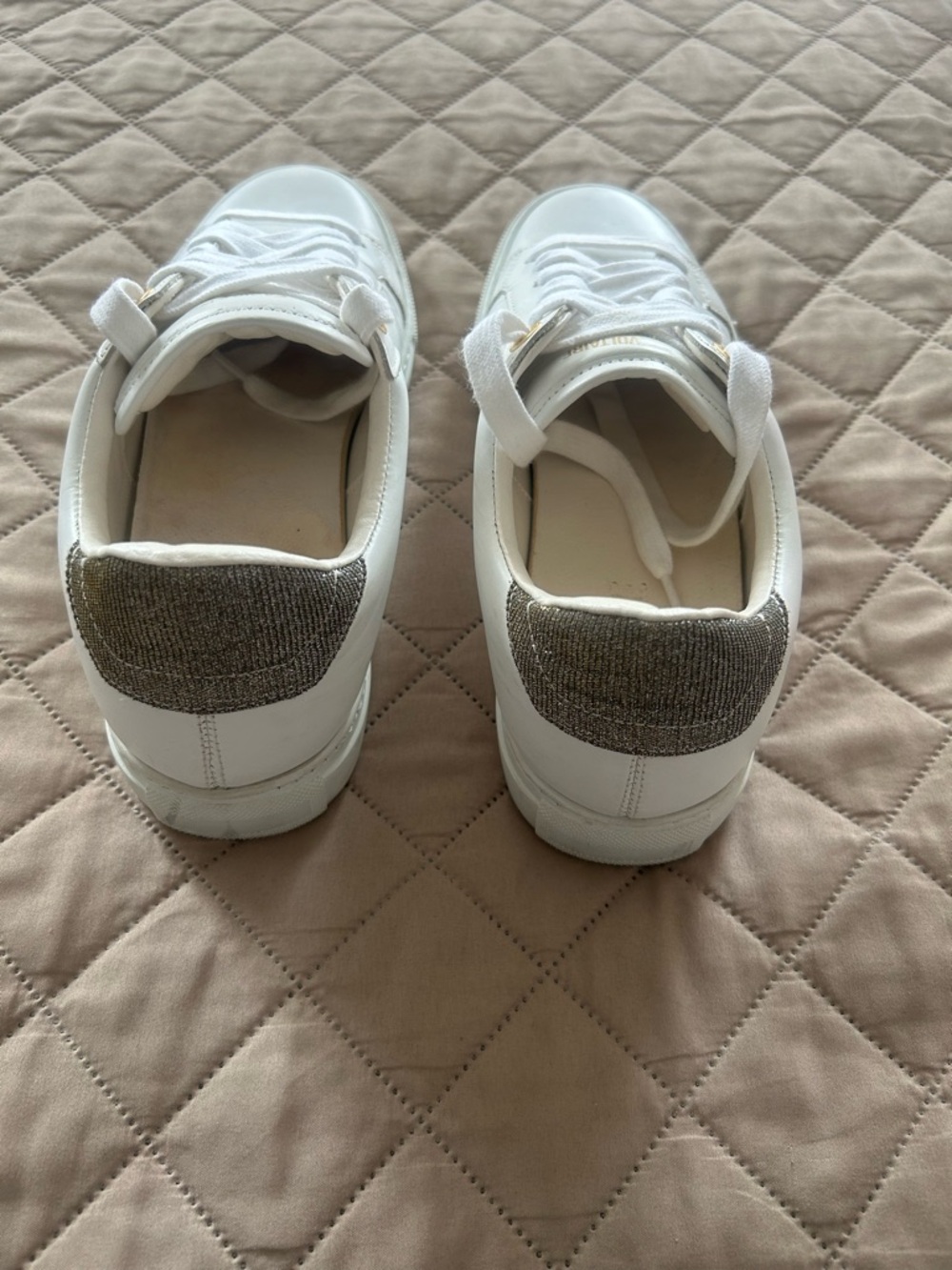 Zadig & Voltaire White Sneakers with Gold Eyelets - Picture 3 of 8